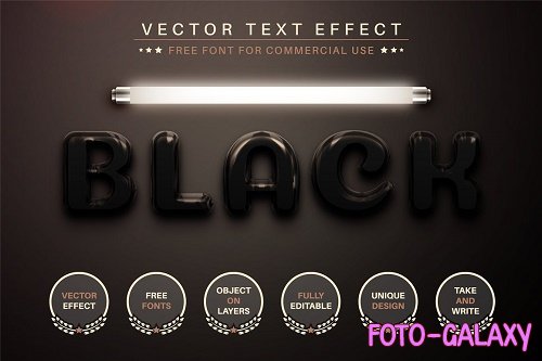 Black Light - Editable Text Effect - 6833395