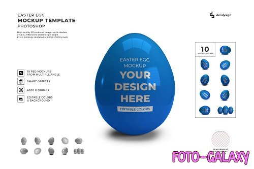 Easter Egg Mockup Template Bundle - 1767639