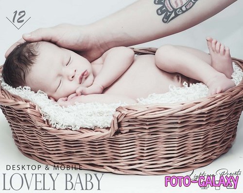 12 Lovely Baby Lightroom Presets, Newborn Preset, Child Desktop LR Filter, DNG Portrait Lifestyle