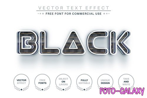 Black Black - Editable Text Effect - 6836214