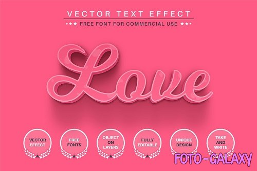 Love - Editable Text Effect - 6836673