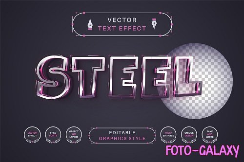 Steel - Editable Text Effect - 6873615