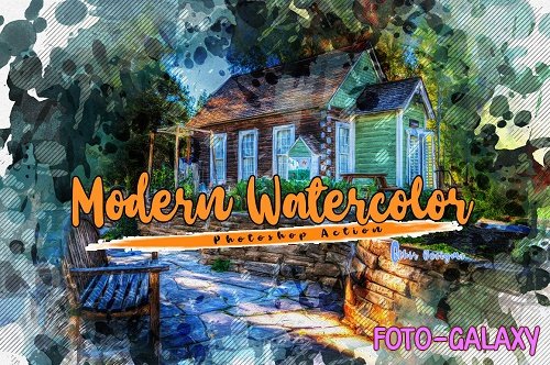 Modern Watercolor Photoshop Action - 6793569