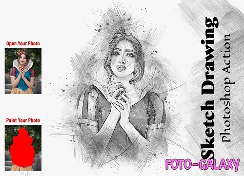 Sketch Drawing Photoshop Action - 6884741