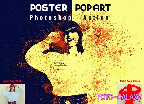 Poster Pop Art Photoshop Action - 6889884