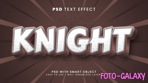 Knight kingdom war 3d editable text effect with epic and sword font style psd