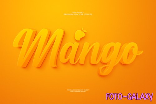 Mango editable 3d psd premium text effect