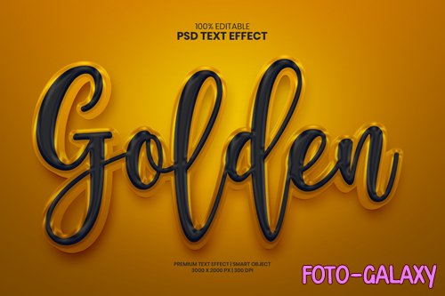 Black amp golden fully editable premium psd text effect maker