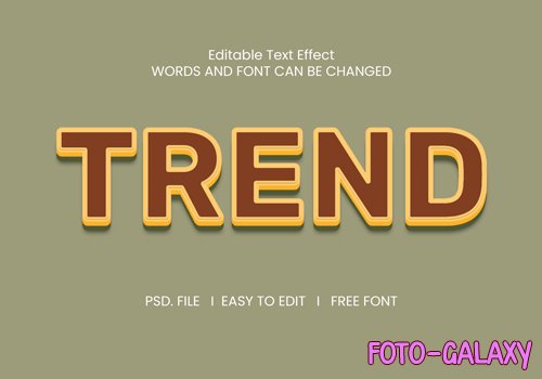 Trand text effect simple psd