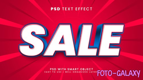 Sale 3d editable text effect with discount and offer font style psd