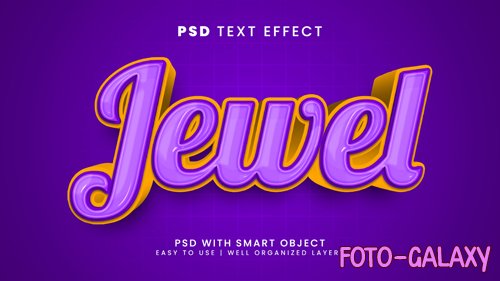 Jewelry editable text effect with luxury and gem text style psd