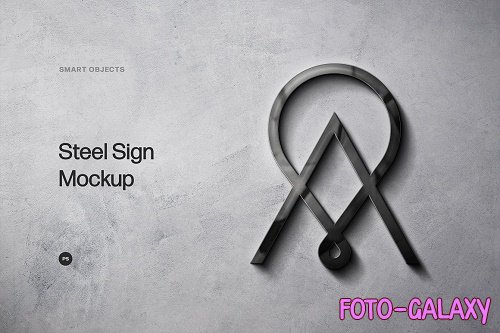 Metal Steel Sign Mockup - 6878178