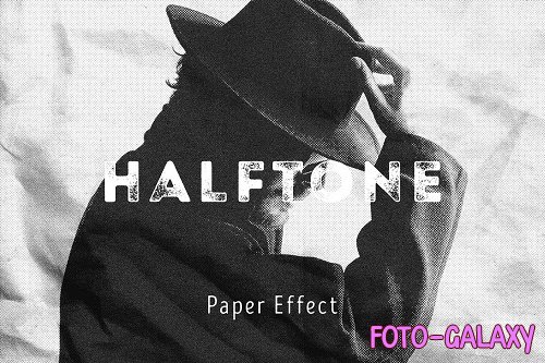 Halftone Paper Photo Effect - 6882490