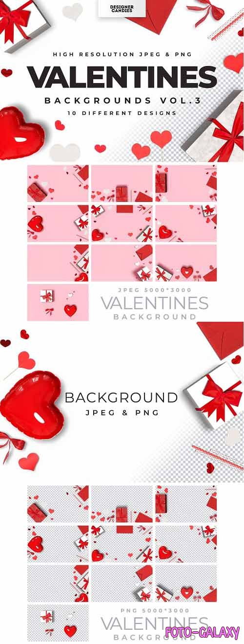 Valentine's Day 3D Backgrounds Vol.3