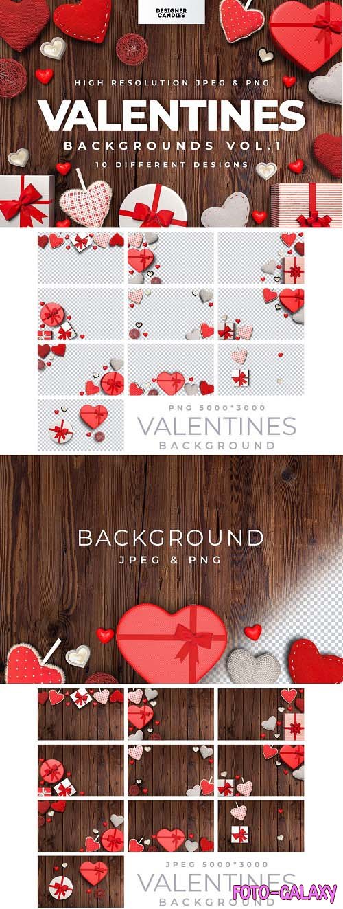 Valentine's Day 3D Backgrounds Vol.1