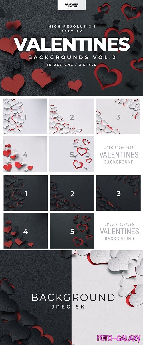 Valentine's Day 3D Backgrounds Vol.2