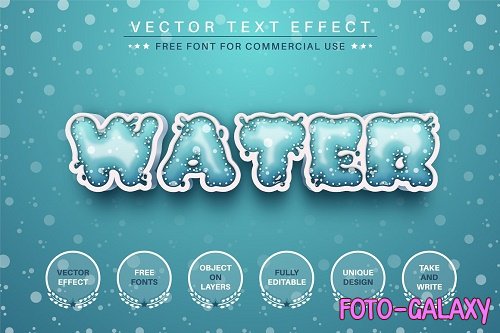 Water - Editable Text Effect - 6904344
