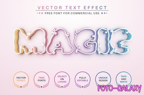 Magic Rainbow - Editable Text Effect - 6906246