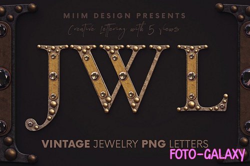 Vintage Jewelry 3D Alphabet - 6975150