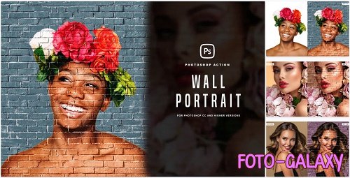 Wall Portrait Photoshop Action