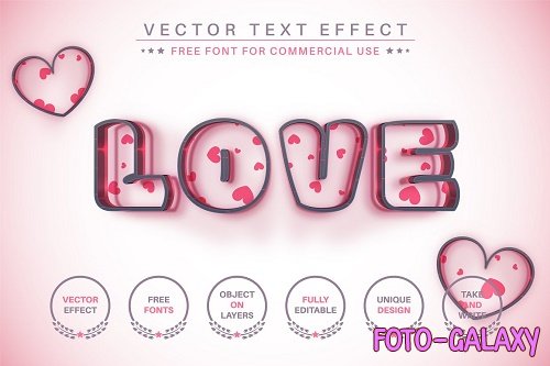 Love Dark - Editable Text Effect - 6996382