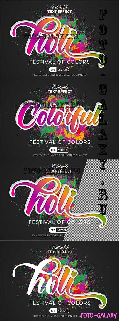 Colorful Text Effect Holi Style - 36028394
