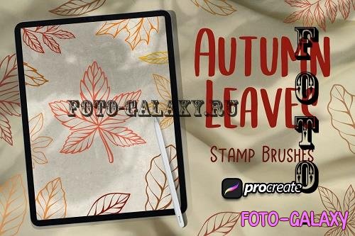 Autumn Leaves Brush Stamp Procreate