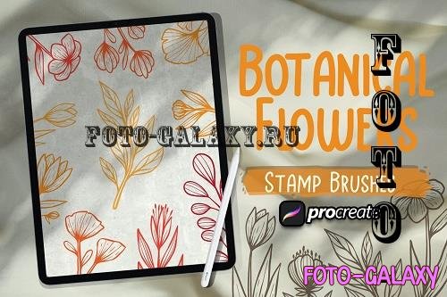 Botanical Floral Brush Stamp Procreate