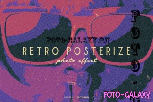 Retro Posterize Photo Effect Psd