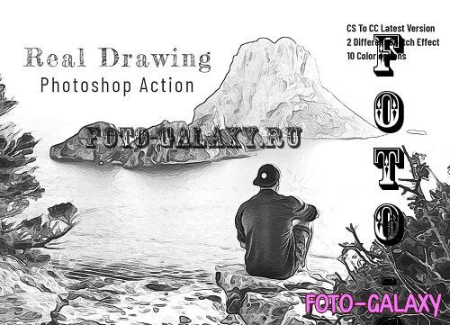 Real Drawing Photoshop Action - 7111399