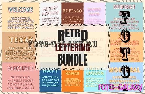 Retro Lettering Bundle - 30 Premium Graphics