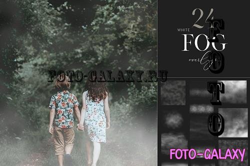 24 Fog Overlays, Realistic Fog Clipart, PNG files - 1889889