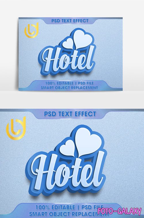Hotel Text 3D effect correction