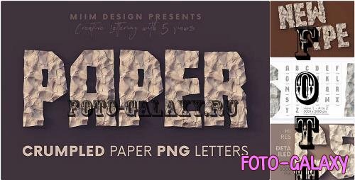 Crumpled Paper - 3D Lettering - 7136160