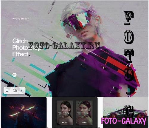 Cyber Glitch Photo Effect - 7158093