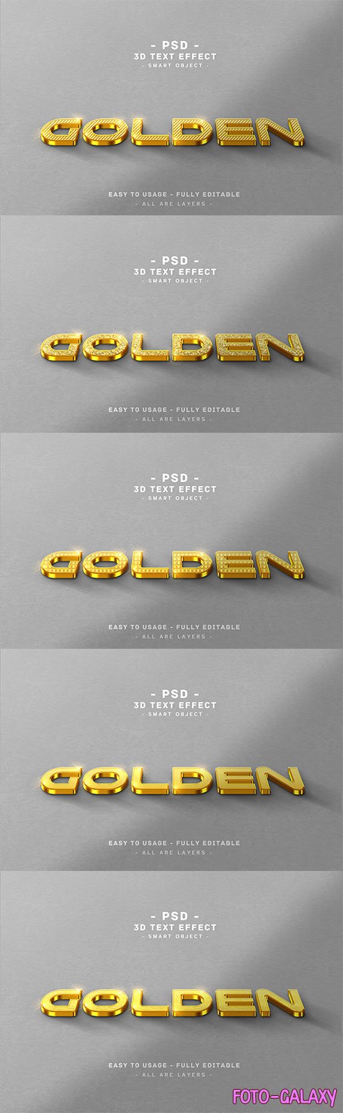 3d golden text style effect premium psd