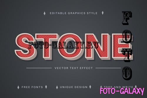 Retro Stone - Editable Text Effect - 7156329