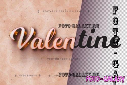Valentine Gold - Editable Text Effect, Font Style - 7162942
