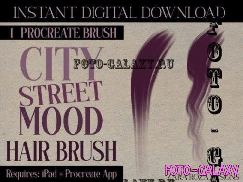 City Street Mood, 1 Procreate Hair Brush