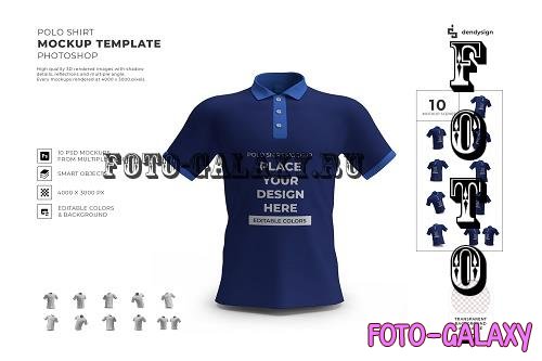 Polo Shirt Mockup Template Bundle - 1944670