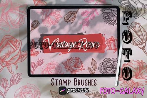 Vintage Roses Brush Stamp