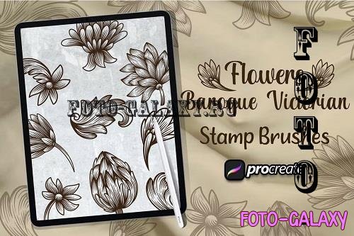 Flower Baroque Victorian Brush Stamp Procreate