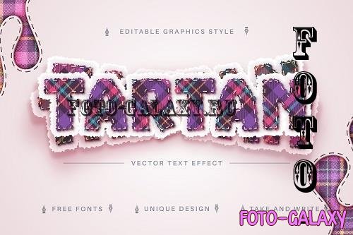 Tartan Textile Editable Text Effect - 7227594