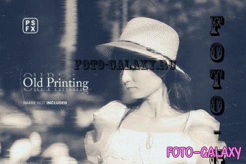 Old Printing Photo Effect Psd