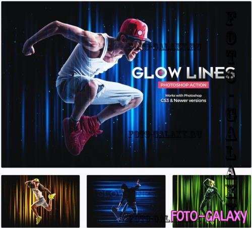 Glow Lines Photoshop Action