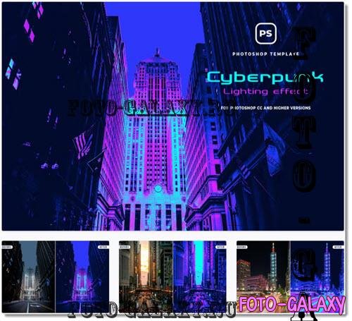 Cyberpunk Effect Photoshop - FV7WAN7