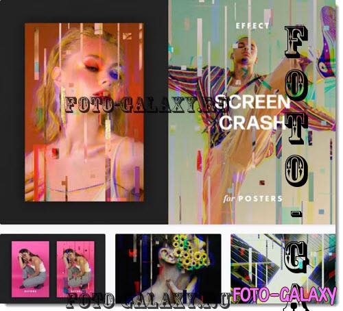 Screen Crash Effect for Posters - 7190959