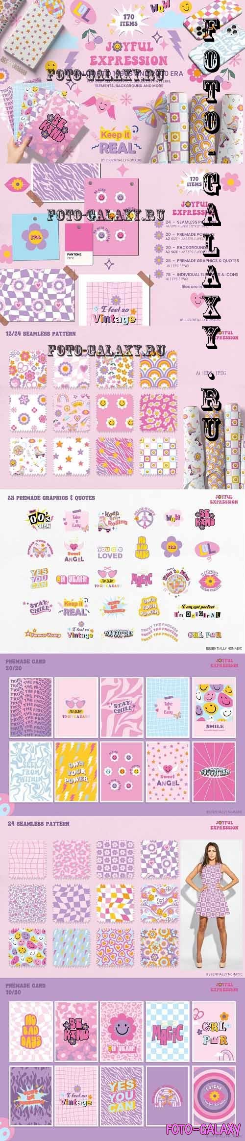 90s-Y2K Graphic Pattern Collection - 6728980