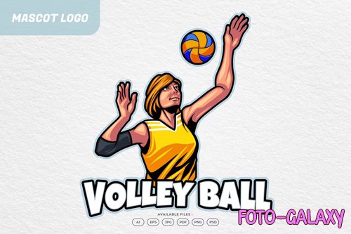 Volley Ball Sport Mascot Logo