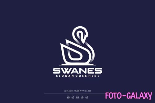 Swan Line Art Logo